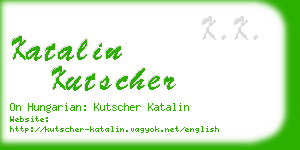 katalin kutscher business card